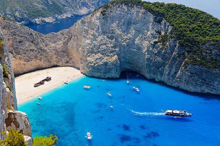Navagio Beach or Shipwreck Beach is sometimes referred to as "Smugglers Cove".